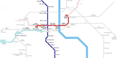 Metro mapu Varšava poľsko
