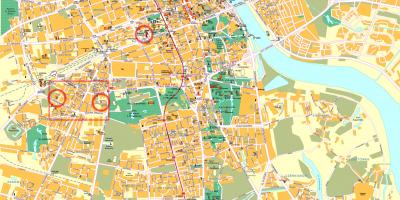 Street mape centrum mesta Varšava