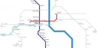 Mapa metro Varšava