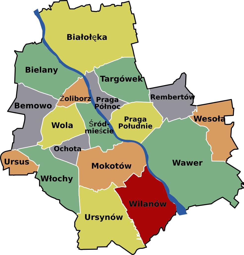 Mapa Europy štvrtí