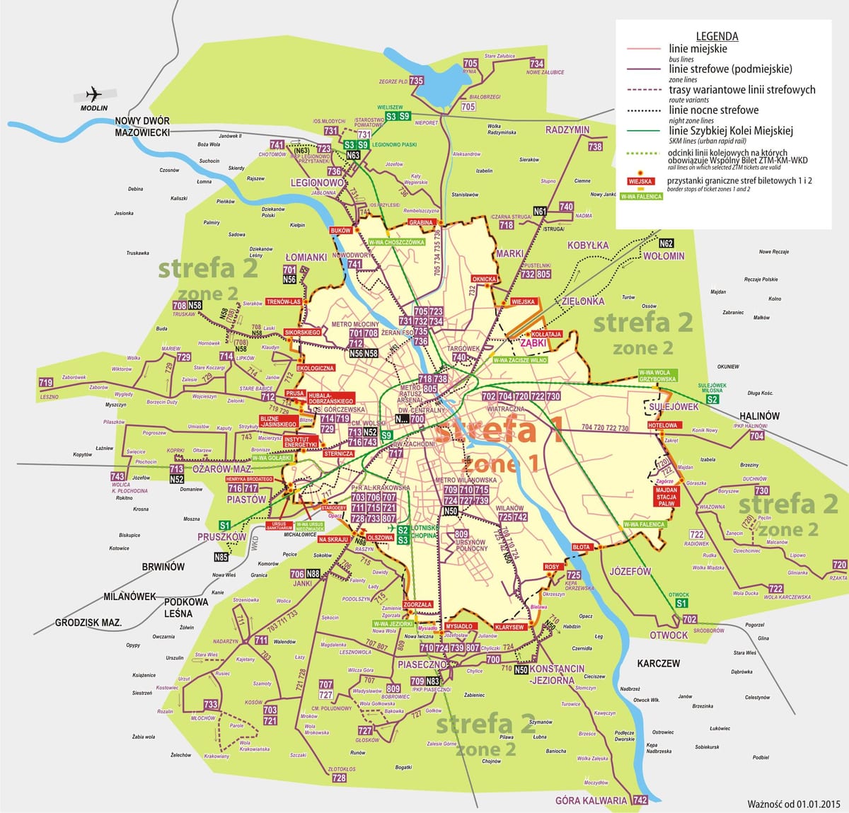 Mapa Europy bus