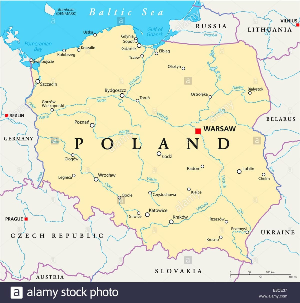 Varšava polohu na mape sveta