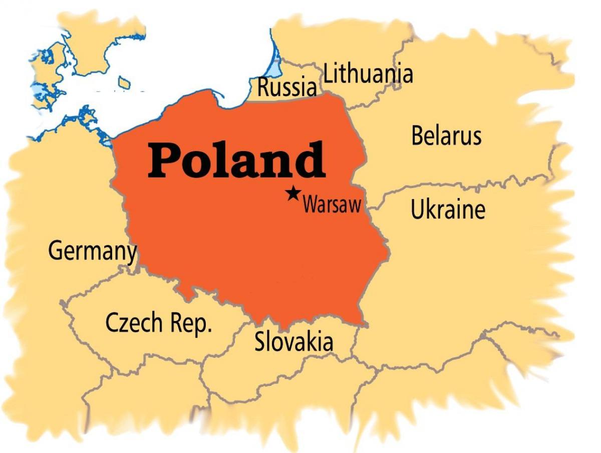 Mapa európy vo Varšave