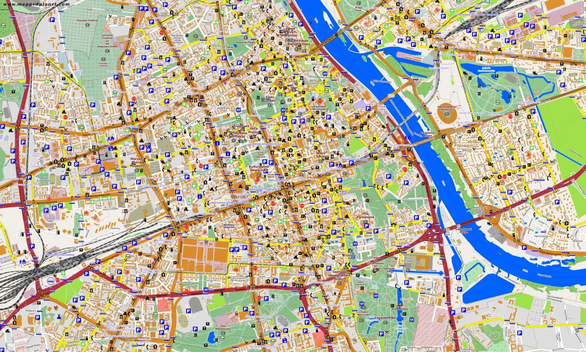 Mapa Varšave v režime offline 