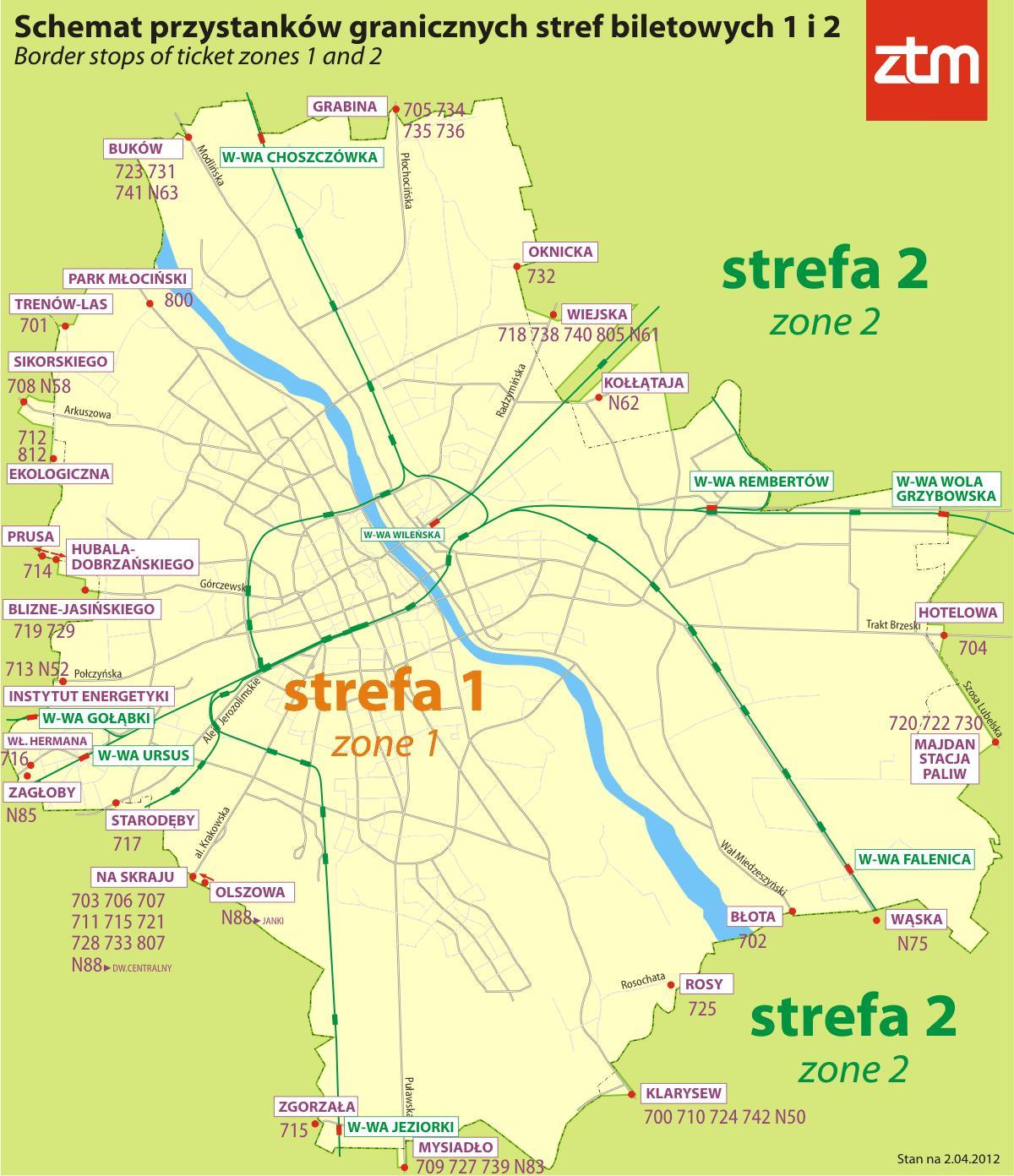 Varšava zóna 1 mapu