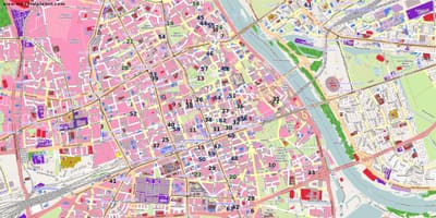 Mapa mesta Varšava 