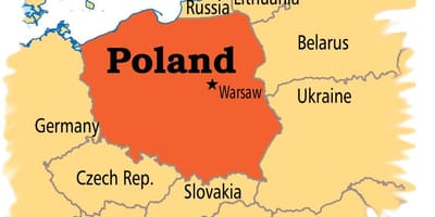 Mapa európy vo Varšave