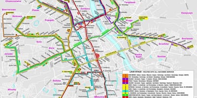 Mapa Europy tranzit 