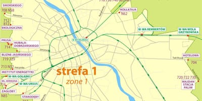 Mapa Europy zóna 1 2 